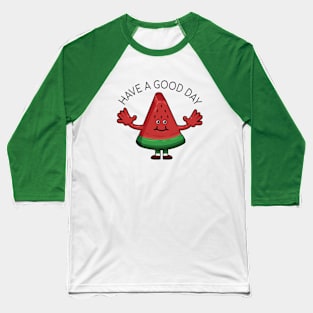 Cute Watermelon Character Baseball T-Shirt